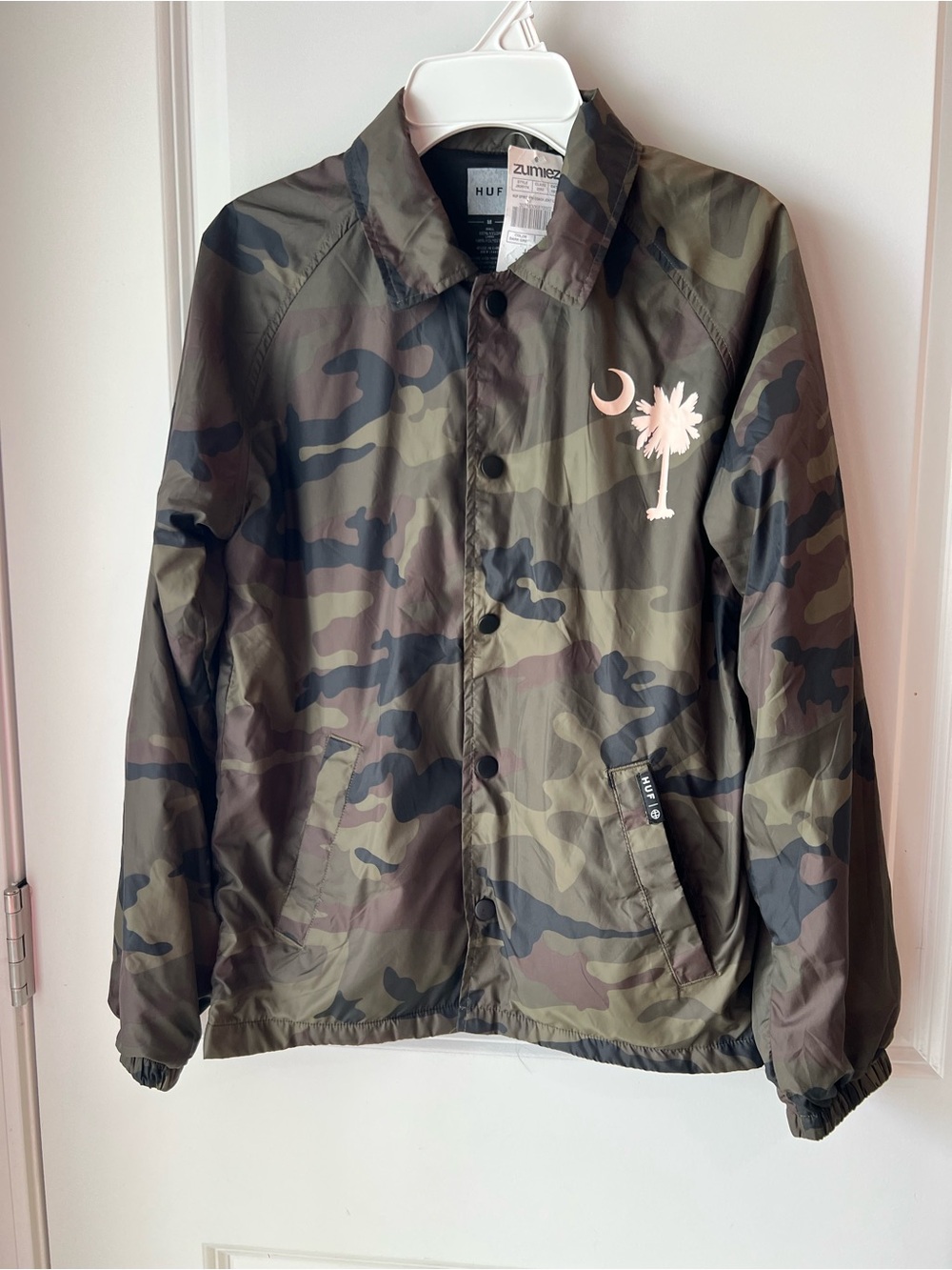Kids' HUF International Camo Coach Jacket